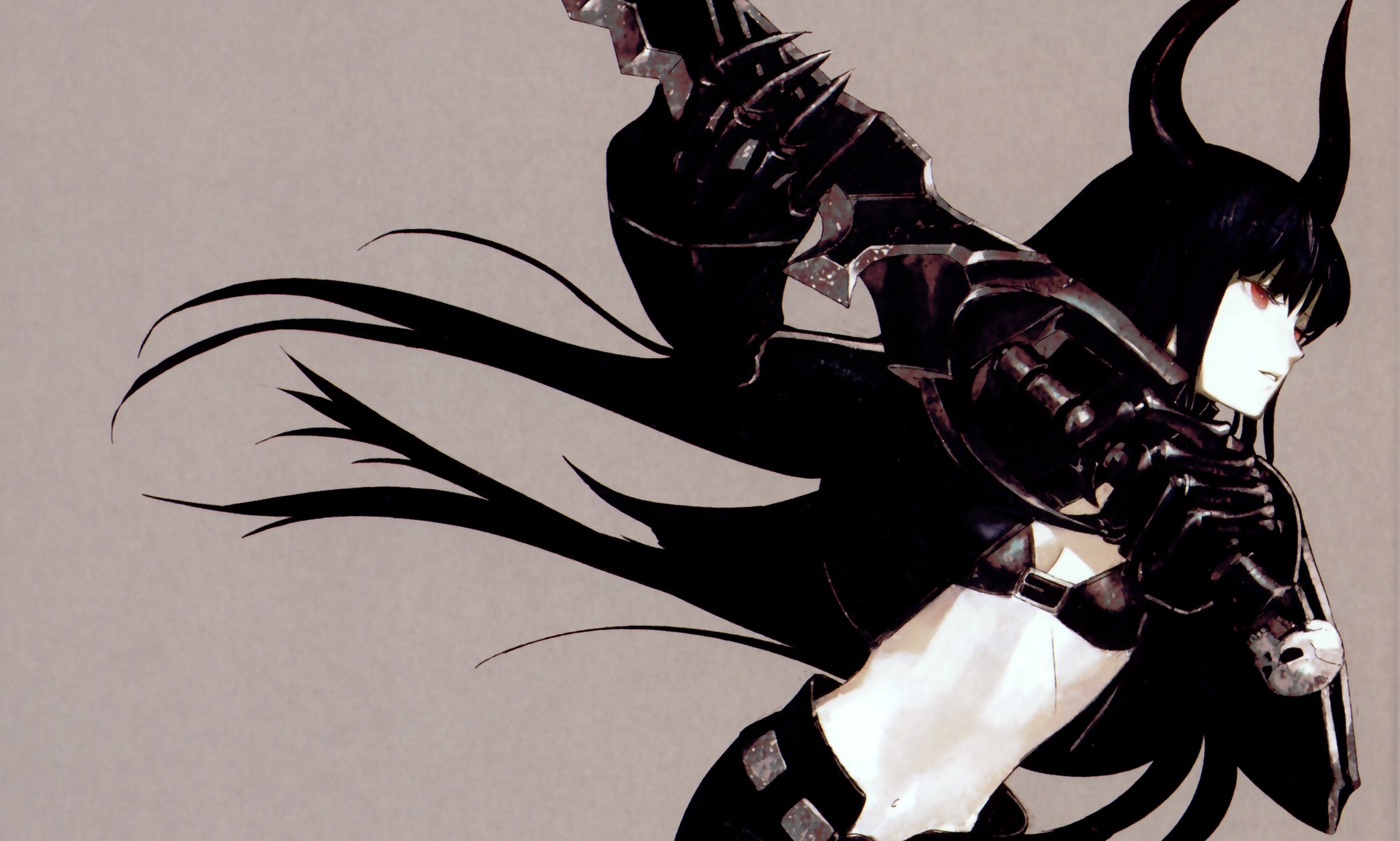 2084x1252 Wallpaper Black, Illustration, Anime Girls, Person, Black Gold - Saw Sketch