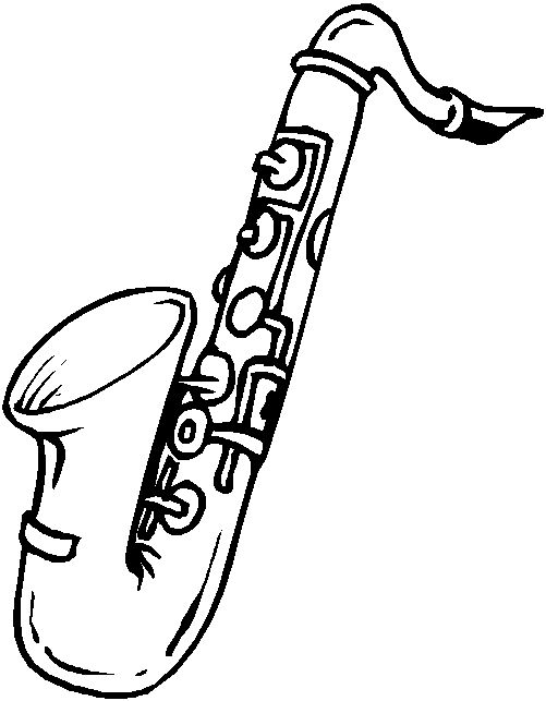 501x643 Drawn Saxophone New Orleans - Saxophone Sketch