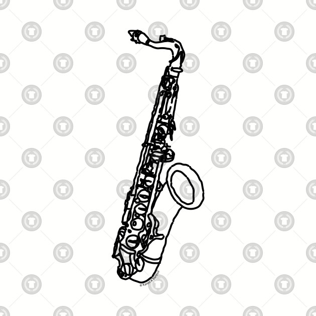 630x630 Saxophone Sketch - Saxophone Sketch