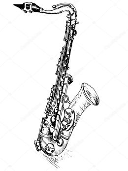 260x347 Saxophone Clipart - Saxophone Sketch