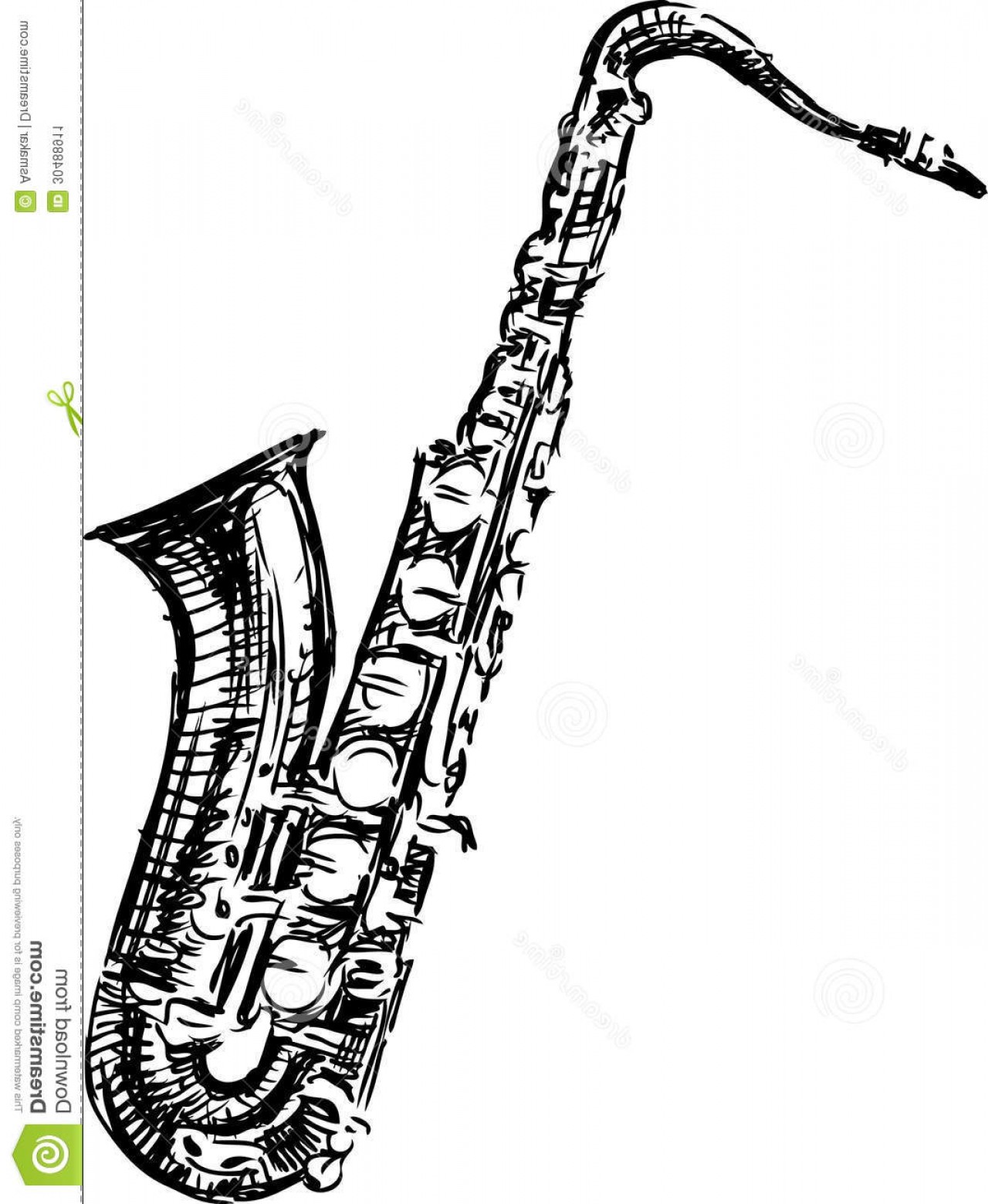 1280x1560 Stock Image Saxophone Vector Image Sketch Image Shopatcloth - Saxophone Sketch