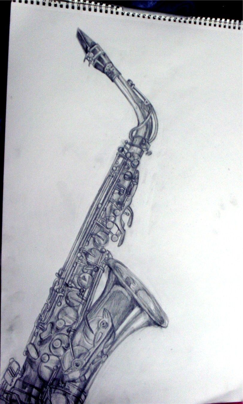 811x1348 Saxophone Sketch - Saxophone Sketch