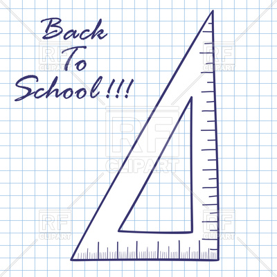 400x400 Triangle Scale. Doodle Sketch On Checkered Paper Vector Image - Scale Sketch