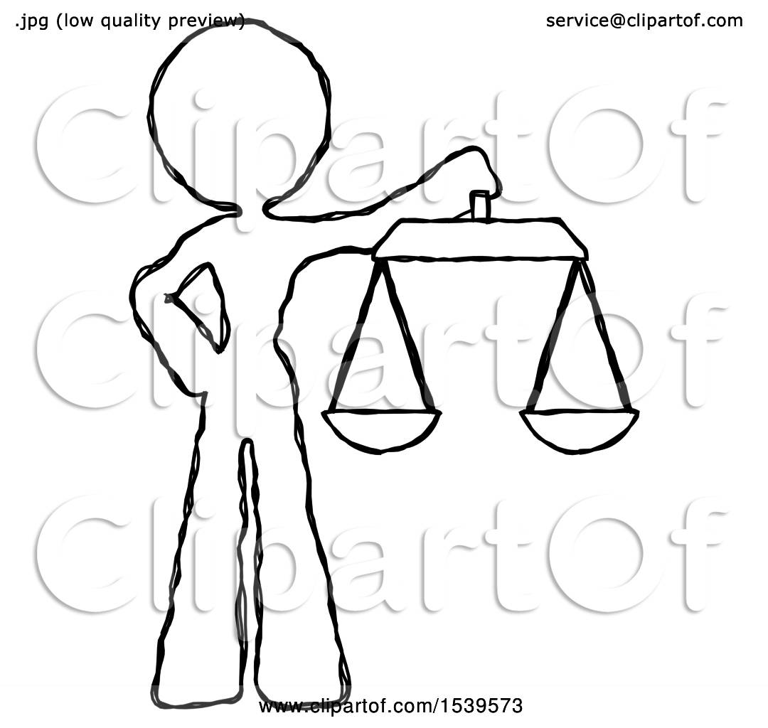 1080x1024 Sketch Design Mascot Woman Holding Scales Of Justice By Leo - Scales Of Justice Sketch
