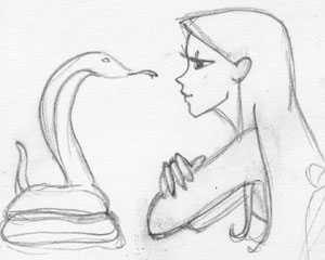 300x240 Pencil Sketches Of Nature Of Sceneries Landscapes Of Flowers Of - Scan Sketch