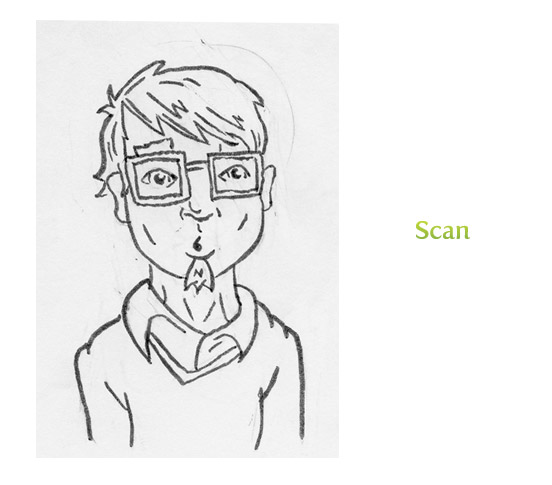 552x485 Create Sketchy Style Vectors - Scan Sketch