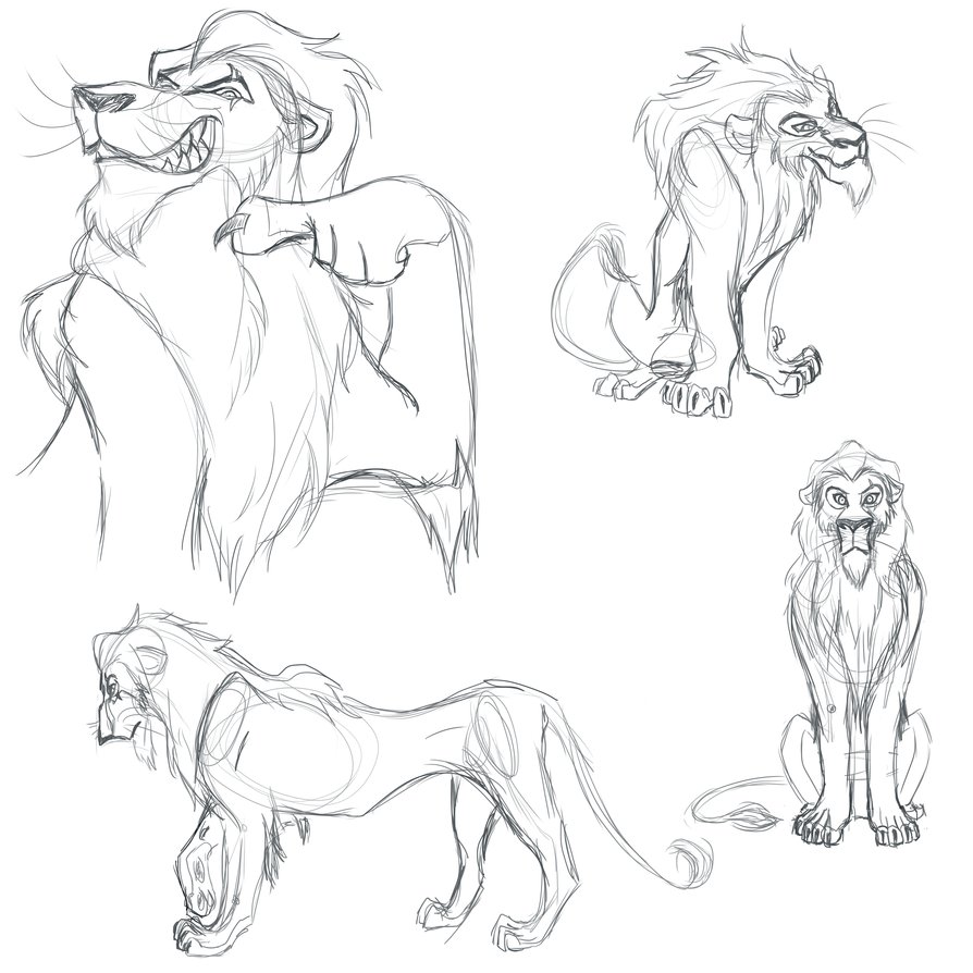Scar Lion King Sketch at PaintingValley.com | Explore collection of ...
