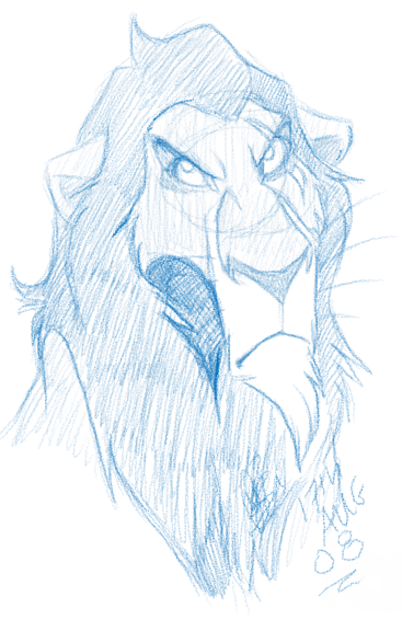 367x566 Scar Sketch By The Lionking Fanclub - Scar Lion King Sketch