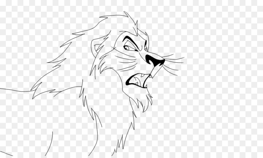 900x540 Whiskers Lion Line Art Sketch - Scar Lion King Sketch