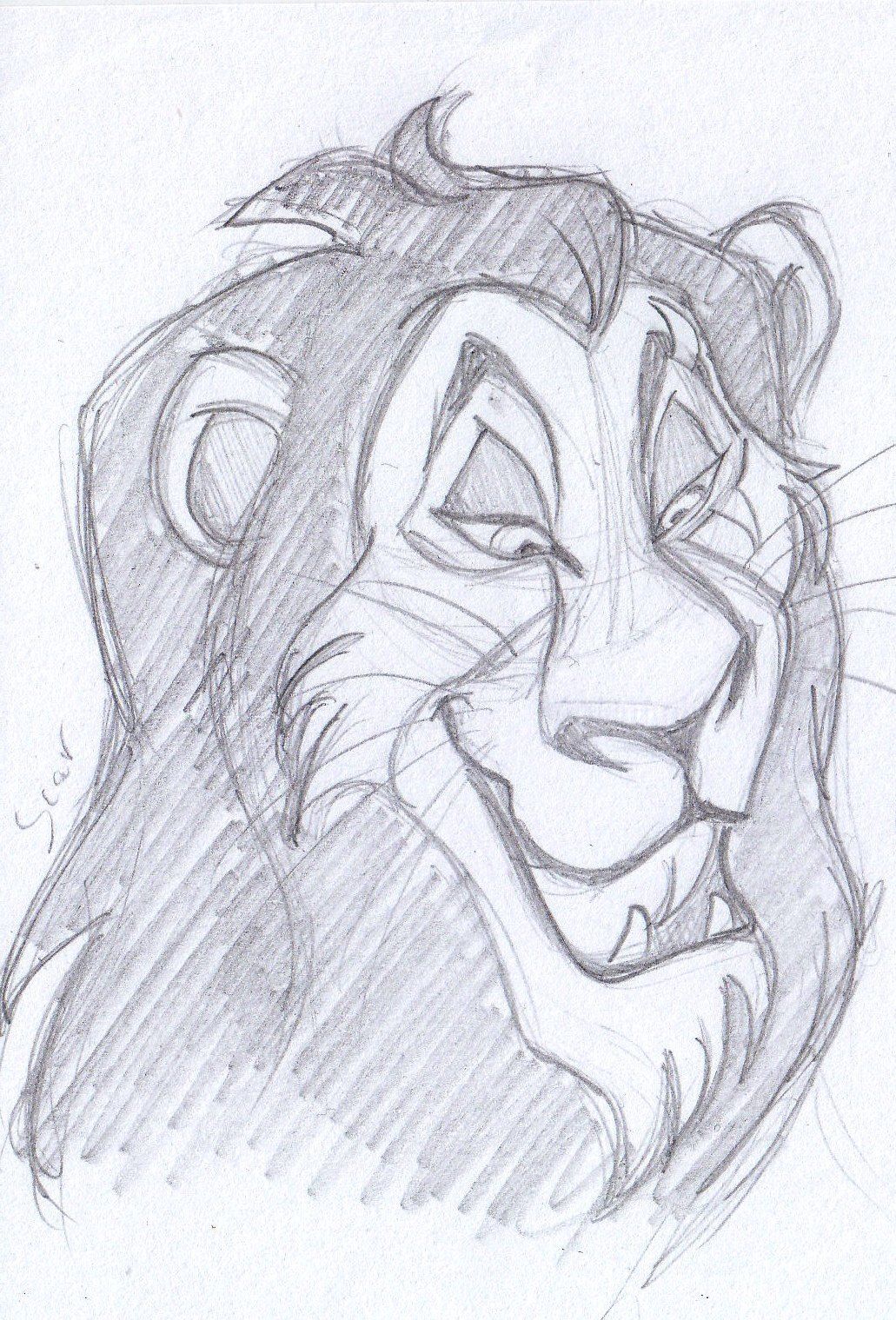 1031x1519 Disney Sketch - Scar Lion King Sketch