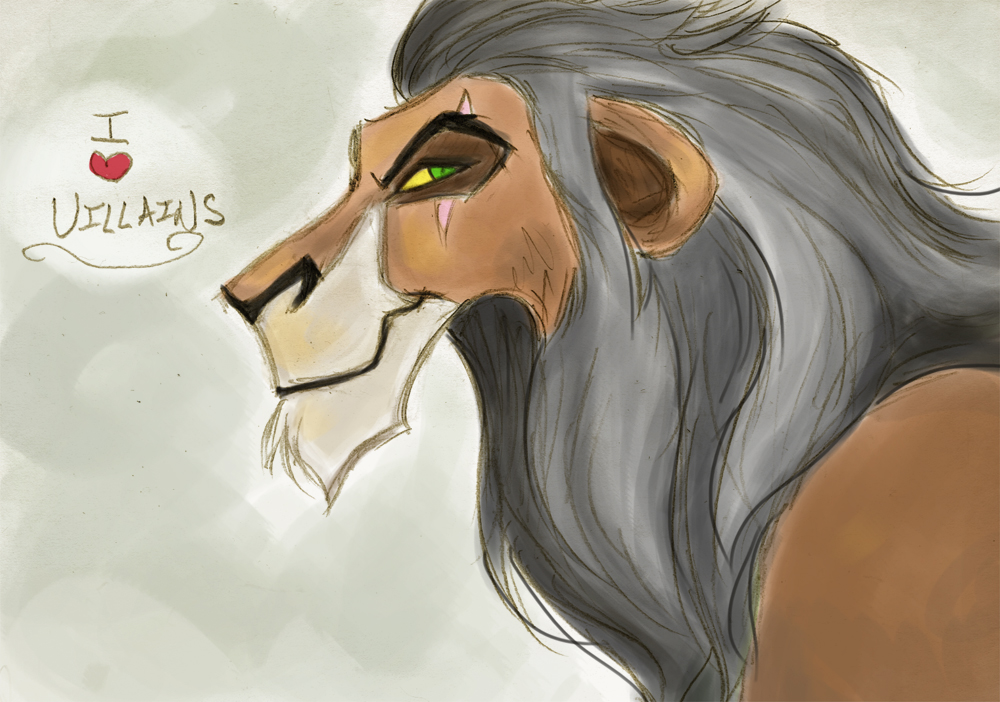 1000x702 Colored Sketch - Scar Lion King Sketch