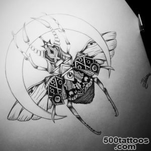 300x300 Scarab Tattoo Designs, Ideas, Meanings, Images - Scarab Beetle Sketch
