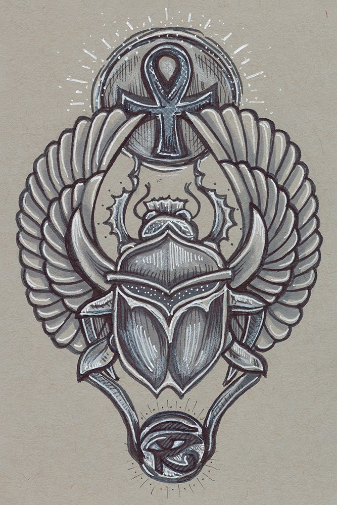 667x1000 Day Five Scarab Beetle Ella Nilsson - Scarab Beetle Sketch