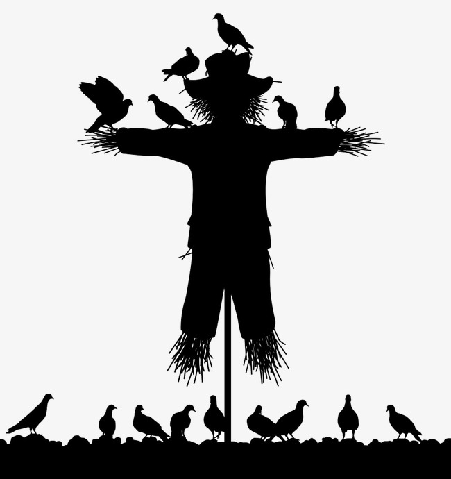 650x690 Scarecrow Silhouette, Sketch, Black, Scarecrow Png Image And - Scarecrow Sketch