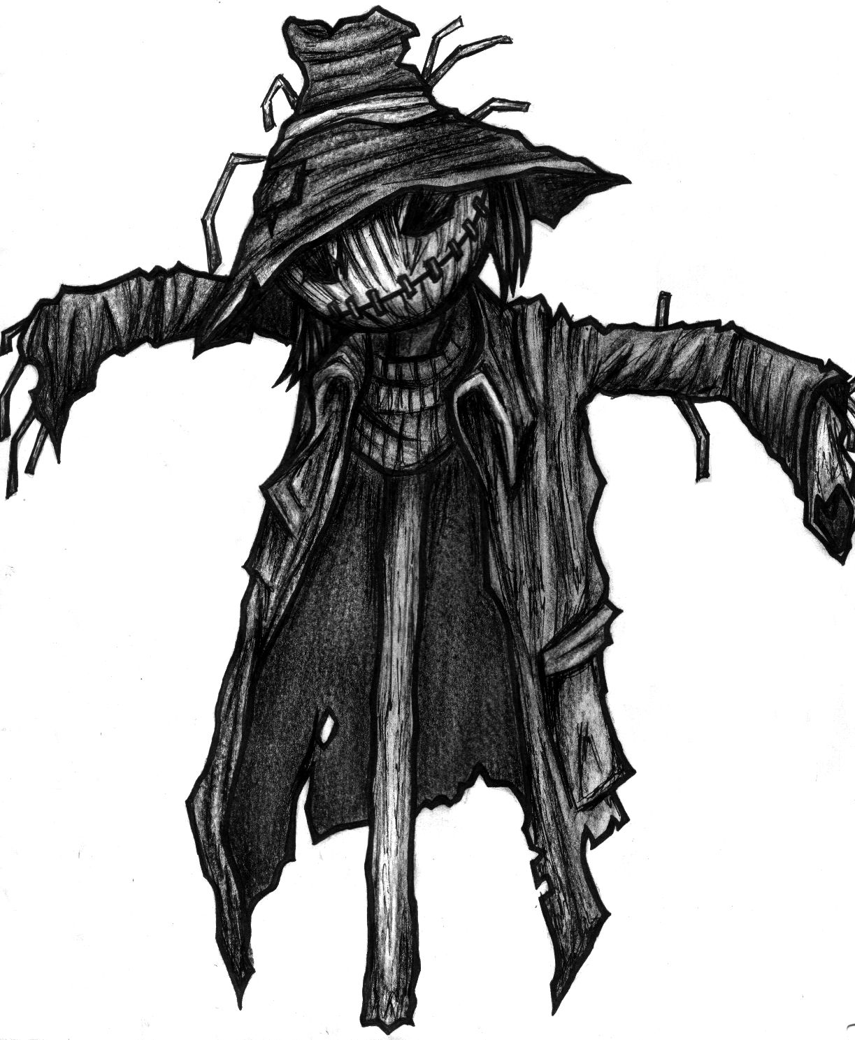 1223x1489 Scarecrow Art Scarecrow Original Sketch By Aranaea Traditional - Scarecrow Sketch