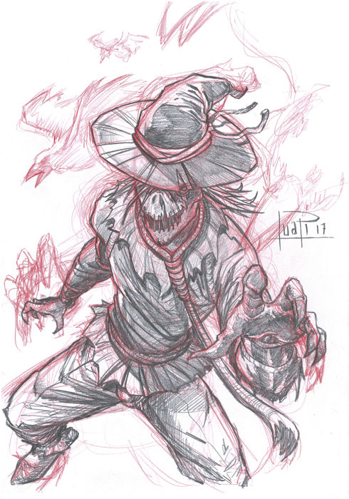 490x700 Scarecrow By Juapi - Scarecrow Sketch