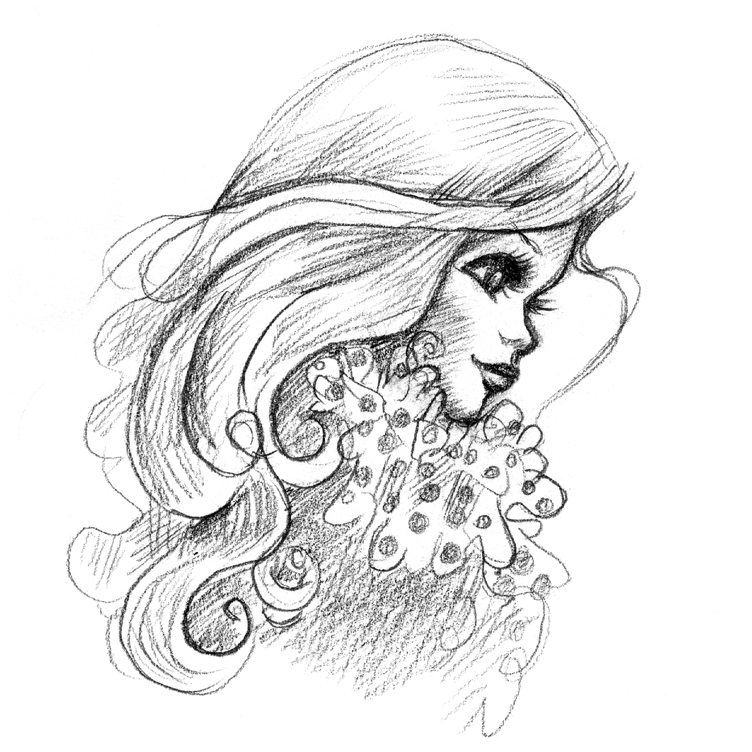 752x752 Froufy Scarf Sketch - Scarf Sketch