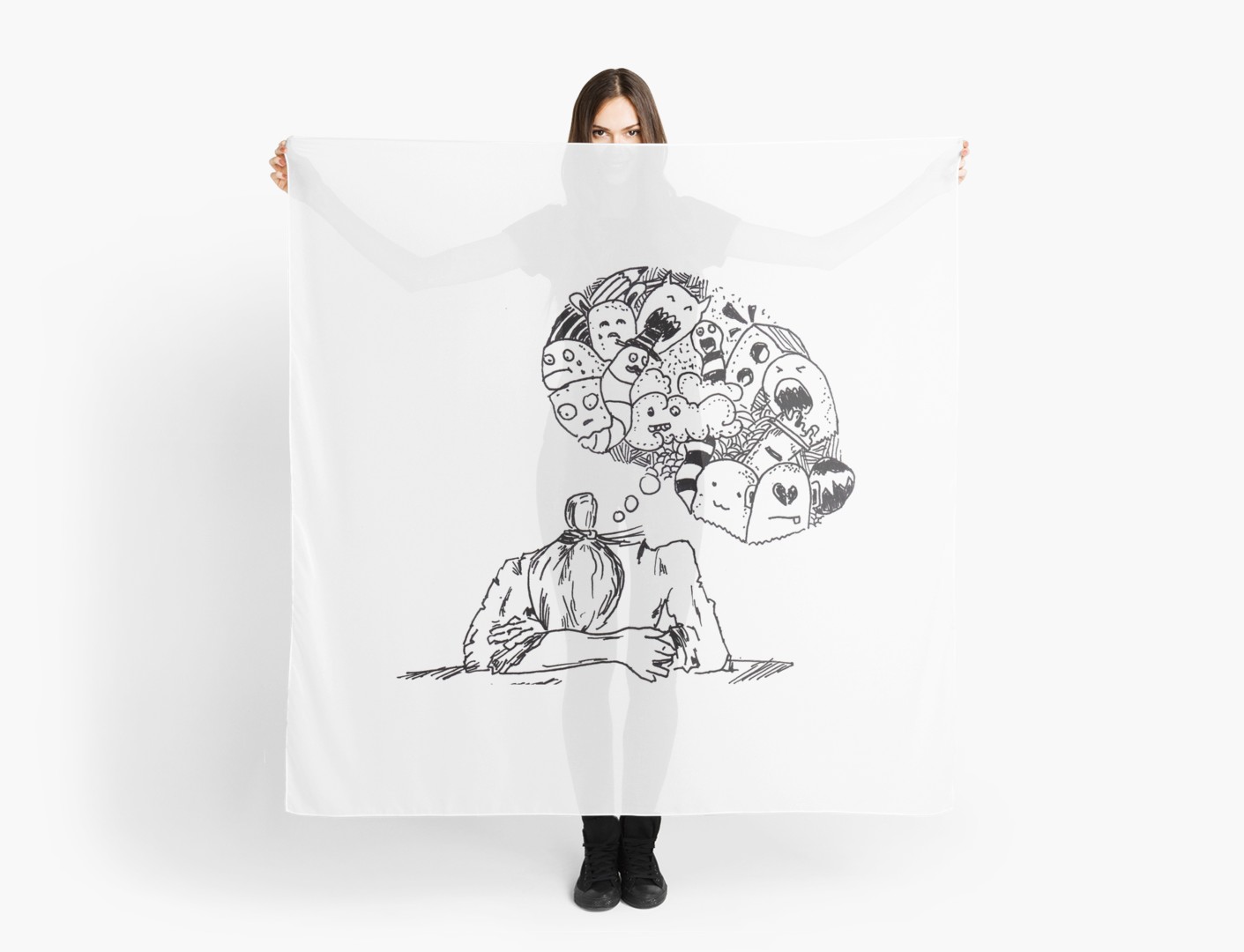 1411x1080 Sketch 56 - Scarf Sketch