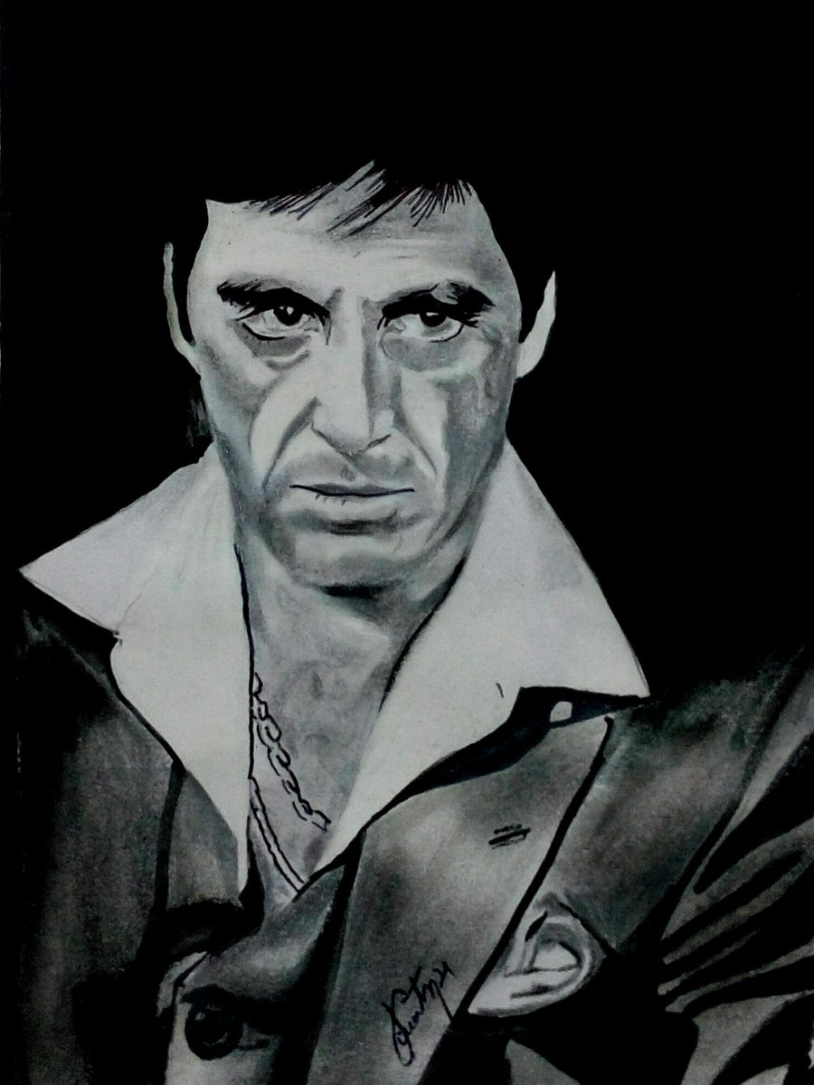 Scarface Sketch at PaintingValley.com | Explore collection of Scarface ...