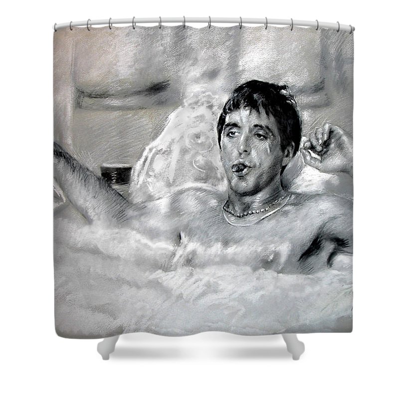 800x800 Scarface Shower Curtain For Sale By Viola El - Scarface Sketch