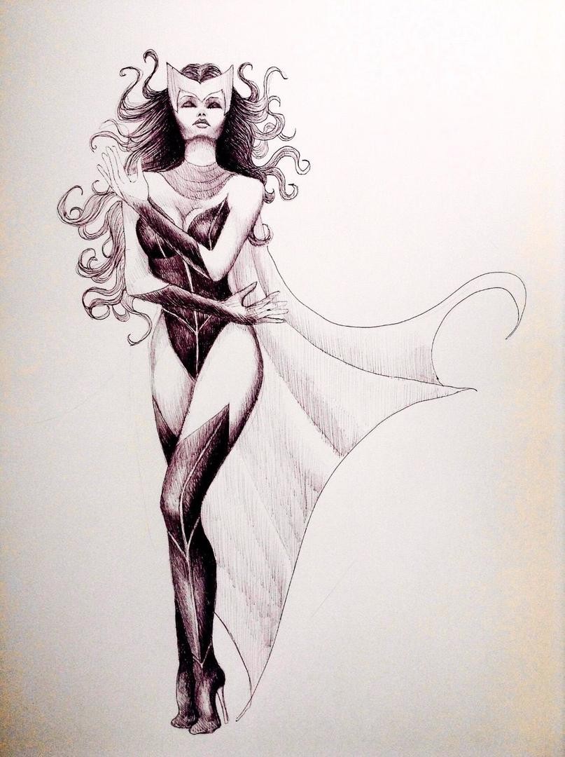 807x1080 Scarlet Witch Art Drawing Sketch - Scarlet Witch Sketch
