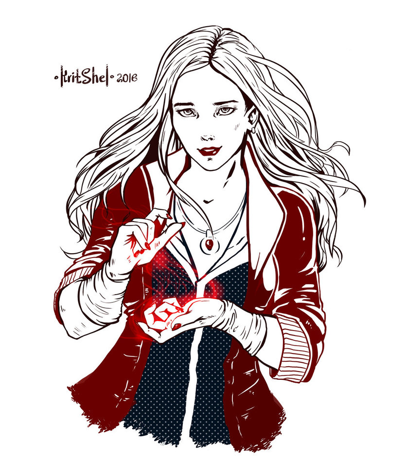 837x955 Scarlet Witch By Kritshel - Scarlet Witch Sketch