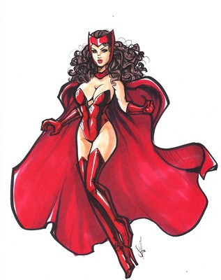 317x400 Scarlet Witch Sketch - Scarlet Witch Sketch
