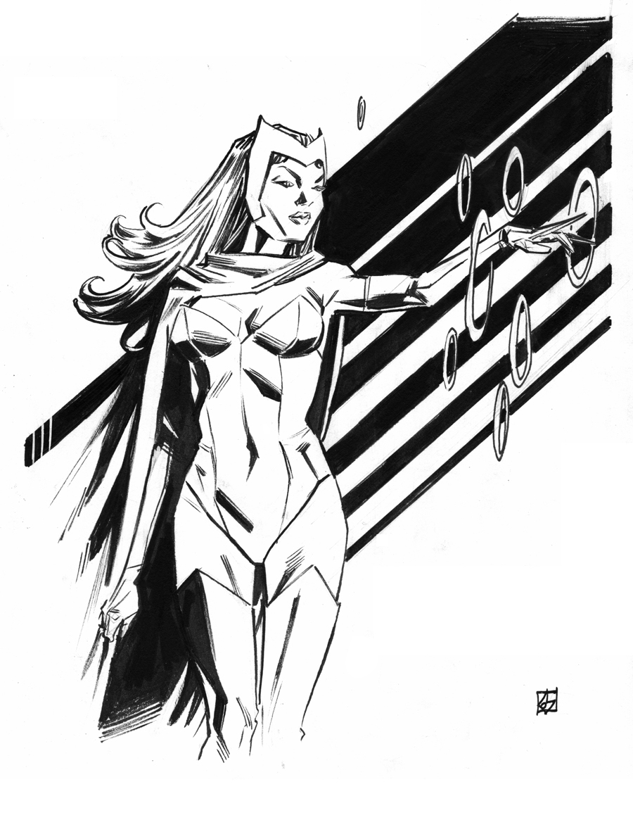 900x1165 Scarlet Witch Sketch Dean Kotz - Scarlet Witch Sketch