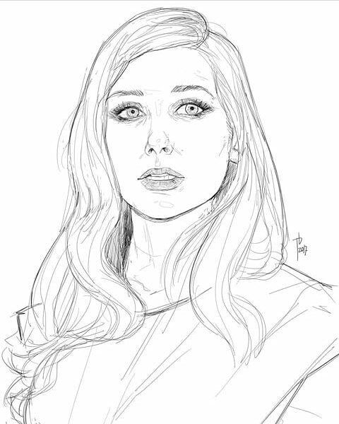 480x600 Scarlet Witch - Scarlet Witch Sketch