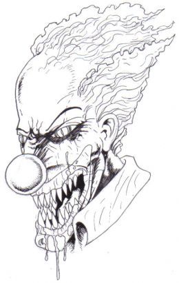 260x411 How To Draw A Scary Clown In 2018 Halloween - Scary Clown Sketch