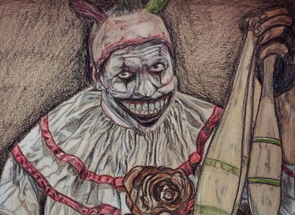 600x437 Scary Drawings, Art Ideas Free Amp Premium Templates - Scary Clown Sketch