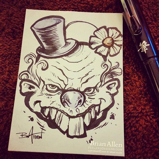 640x640 Day 22 Of - Scary Clown Sketch