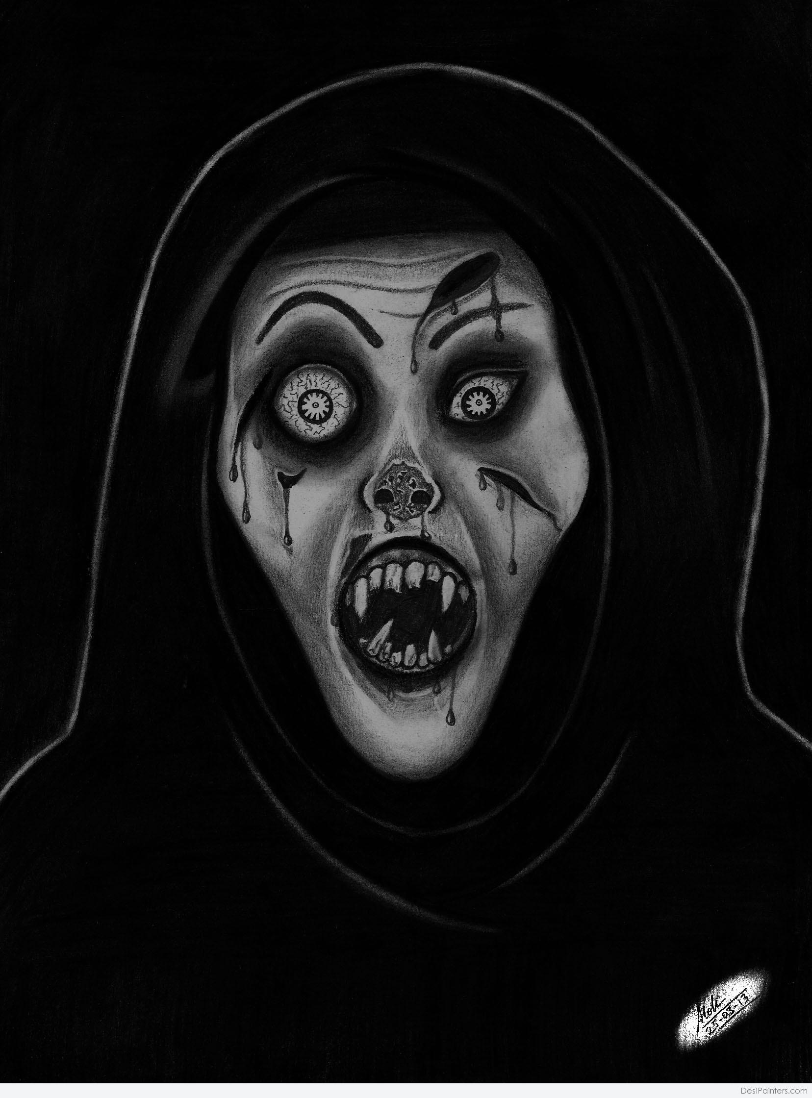 1656x2240 Pencil Sketch Of Scary Face - Scary Face Sketch