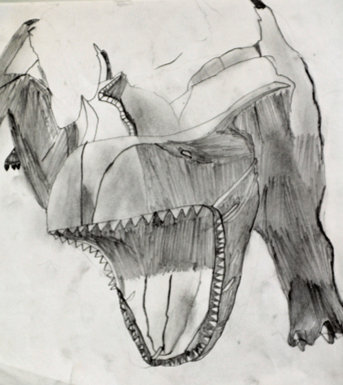 500x561 Scary Face Drawing Bobzedoc - Scary Face Sketch