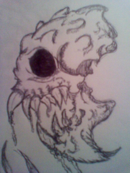 540x720 Scary Face Sketch - Scary Face Sketch