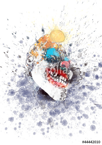 354x500 Scary Face - Scary Face Sketch