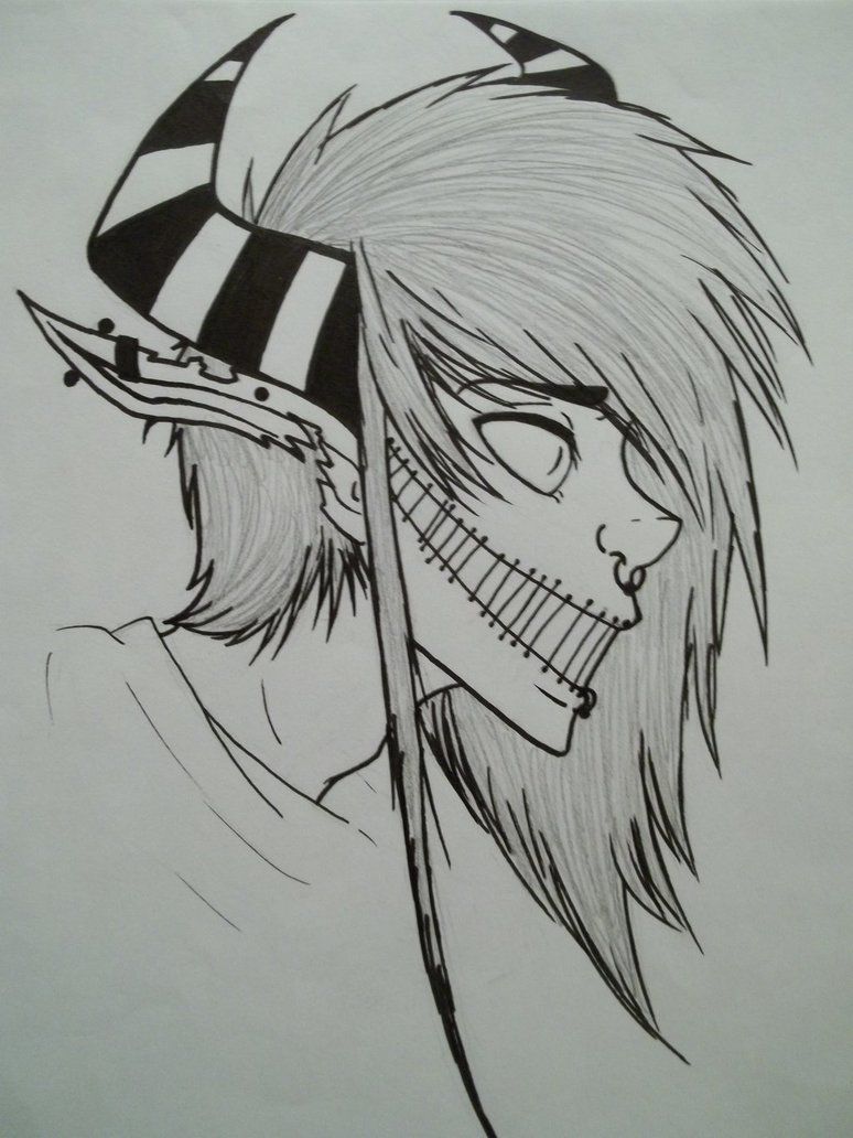 774x1032 Scary But Easy Drawings Related Keywords - Scary Faces Sketch