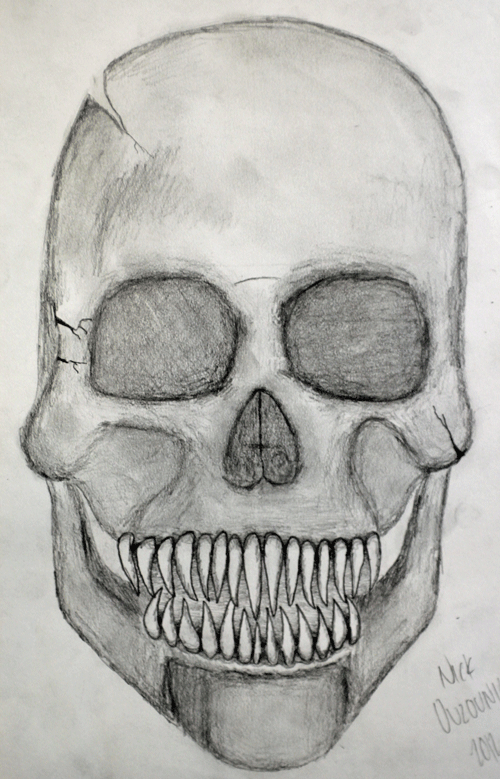 500x779 Scary Face Drawing Ouzounian - Scary Faces Sketch