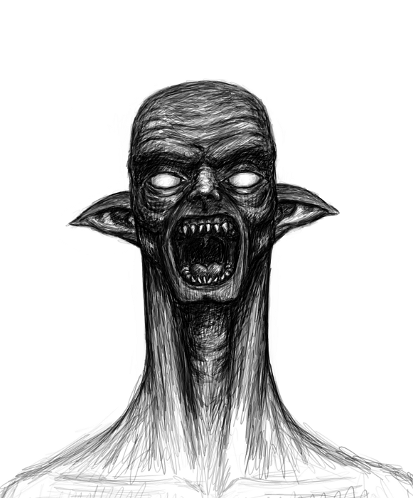 581x700 Monster Sketch By Greentunic - Scary Monster Sketches