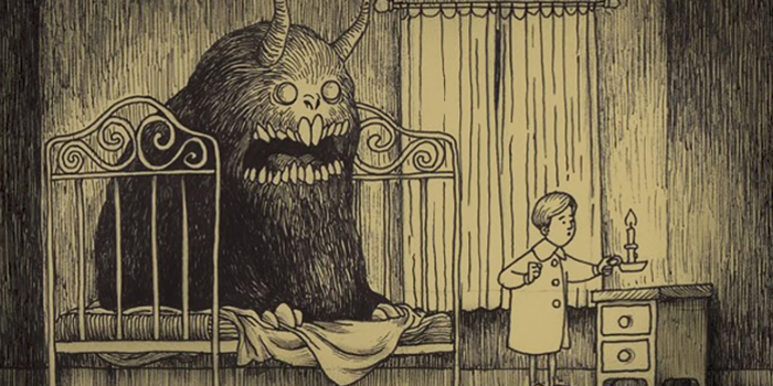 700x350 Artist Draws Terrifying Monsters On Sticky Notes Bored Panda - Scary Monster Sketches
