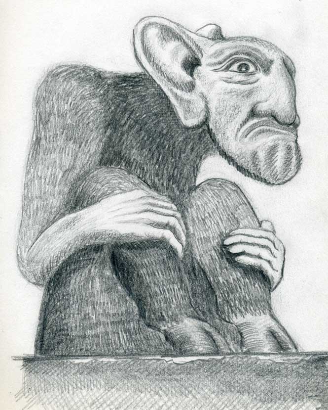 665x829 Simple Demon Drawings - Scary Sketches