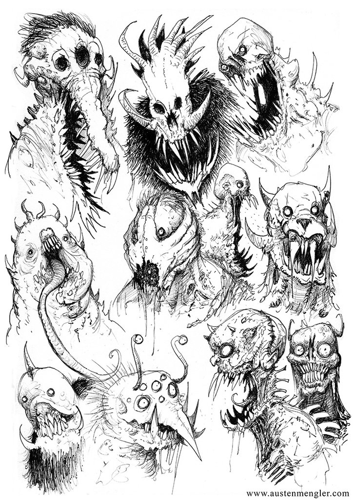 724x1024 Austen Mengler Concept Artist Amp Illustrator Scary Sketches - Scary Sketches
