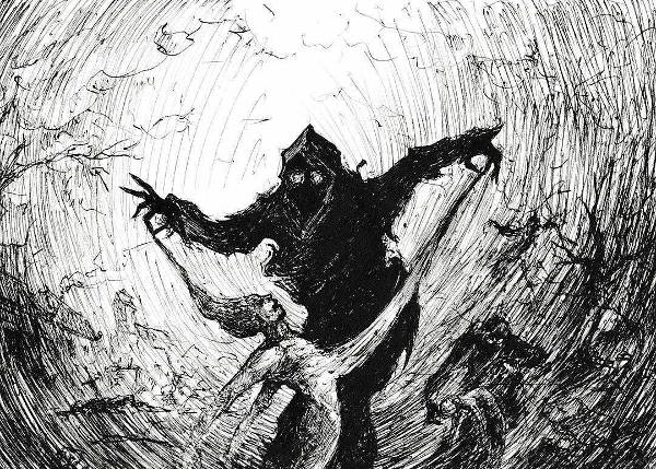 600x429 Creepy Drawings, Art Ideas Free Amp Premium Templates - Scary Tree Sketch