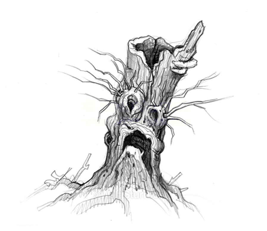 Scary Tree Sketch at Explore collection of Scary