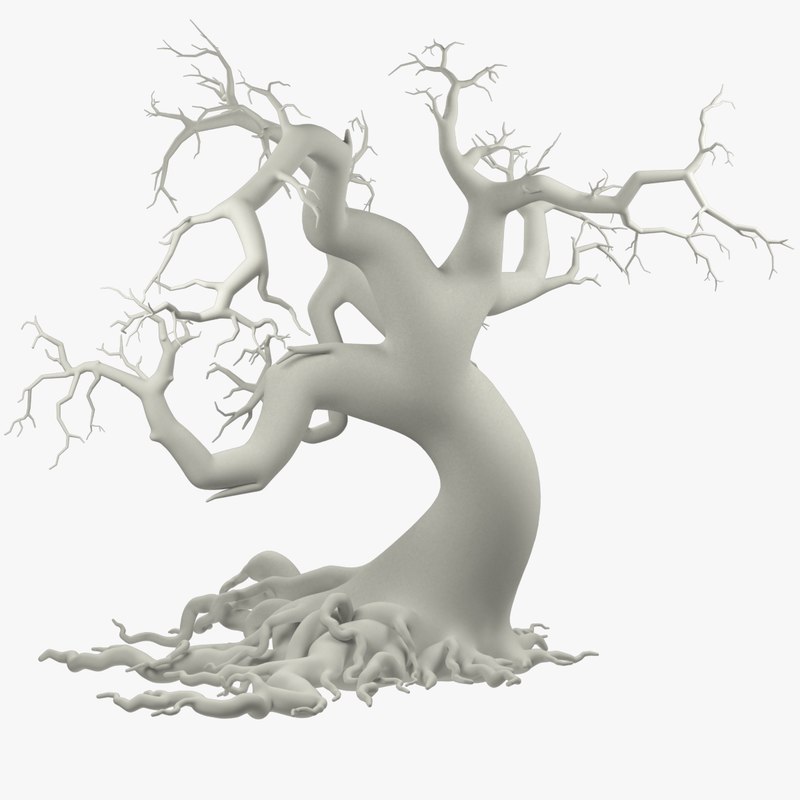 800x800 Scary Tree Model - Scary Tree Sketch