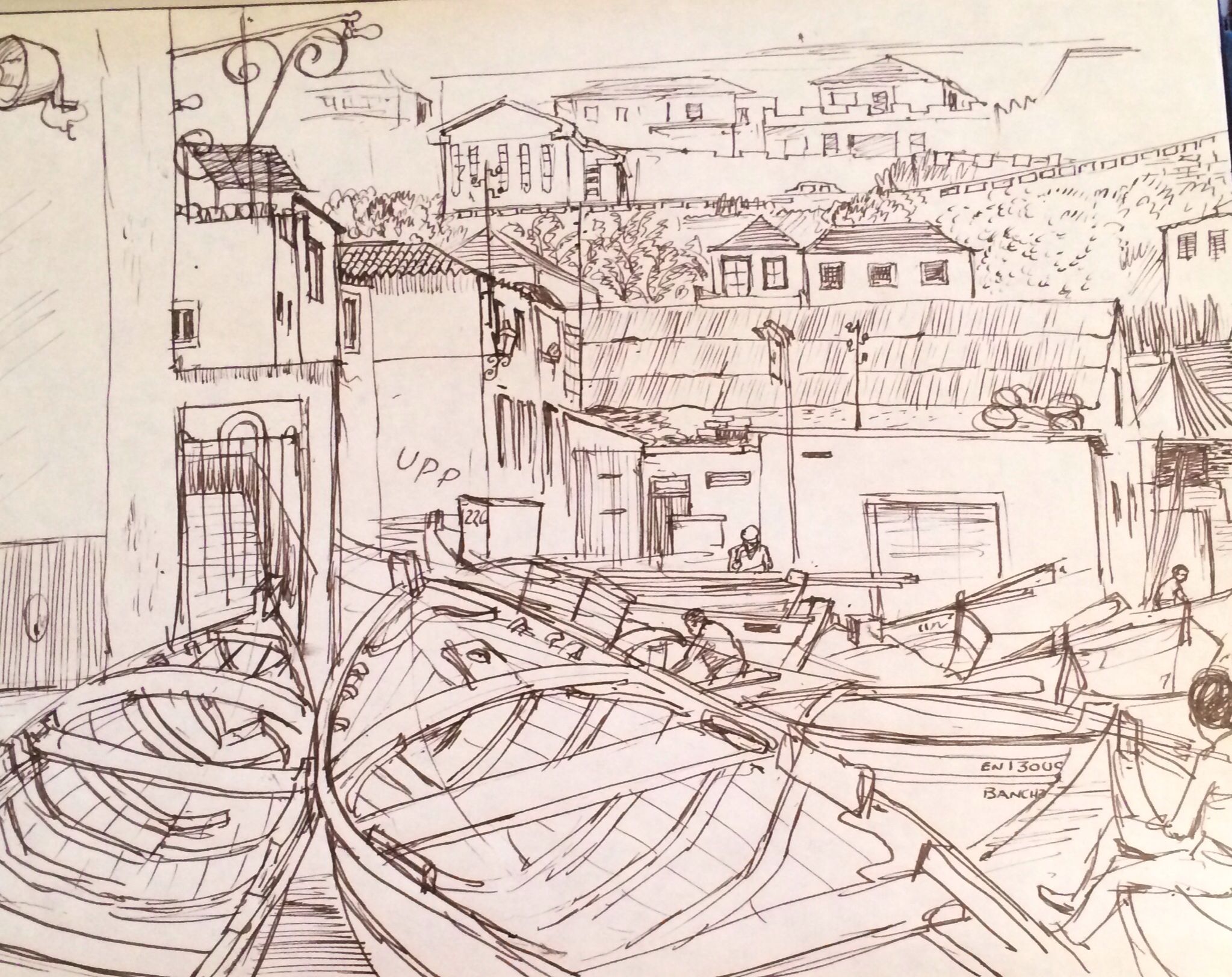 2047x1624 A Village Scene Sketch Drawings And Paintings By Ephraim Natkins - Scene Sketch