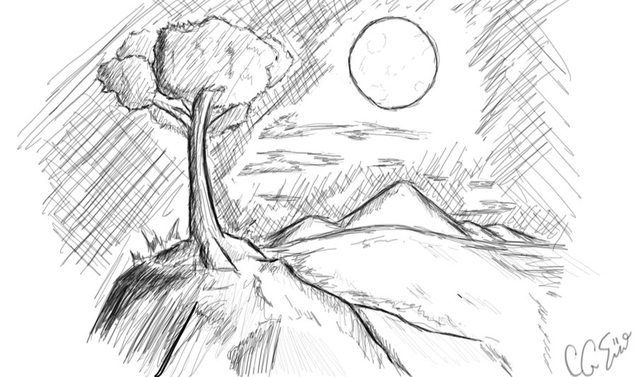 900x534 Scene Sketch By Cgsiino - Scene Sketch