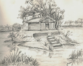 280x224 Art By Prem Com Sketches Of Scenes Amp A Butterfly - Scene Sketch