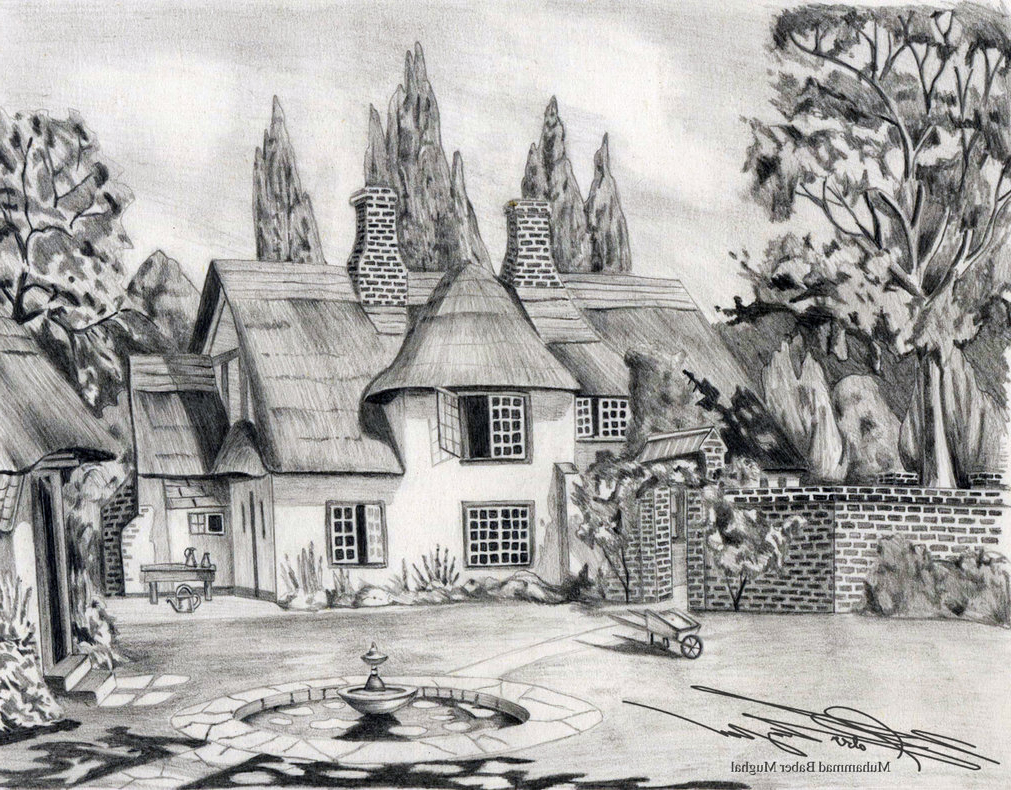 1011x790 Beautiful Pencil Drawings Of Scenery Beautiful Pencil Drawings Of - Scenery Sketch