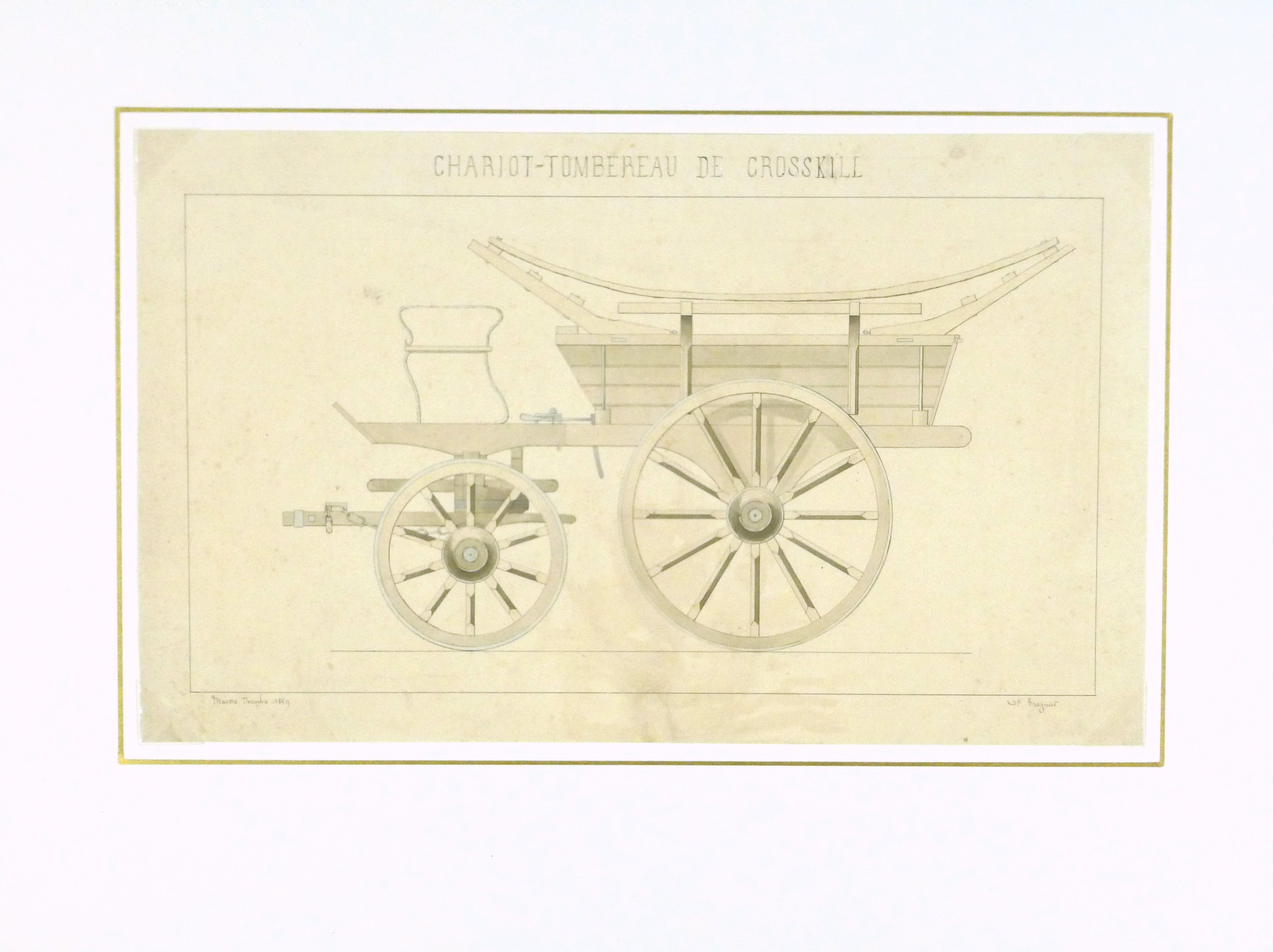 3360x2514 Wheel Cart Schematic Drawing , 1859 - Schematic Sketch